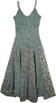 Women`s Fern Green Rayon Long Dress